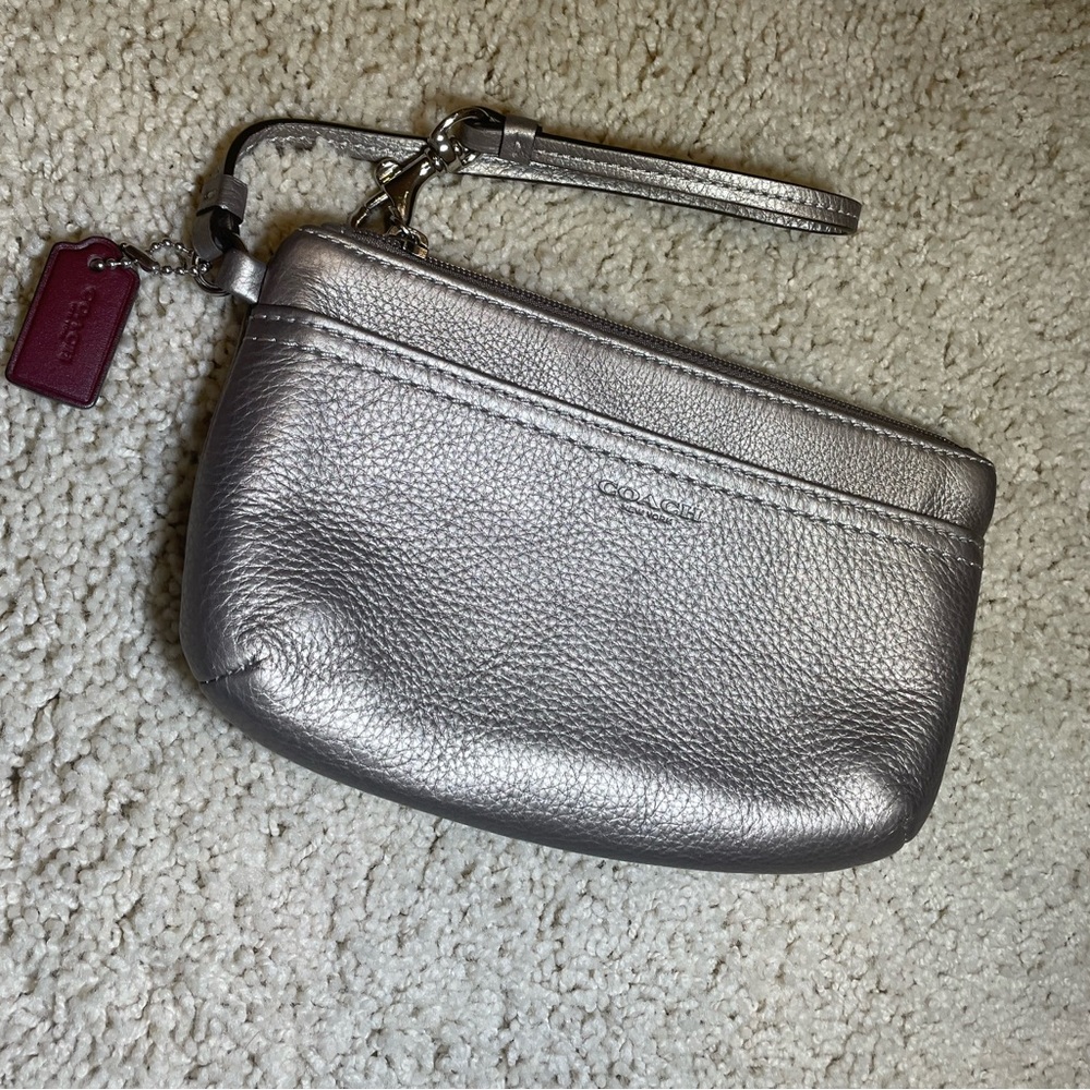 Coach Metallic Gold Wristlet NWOT